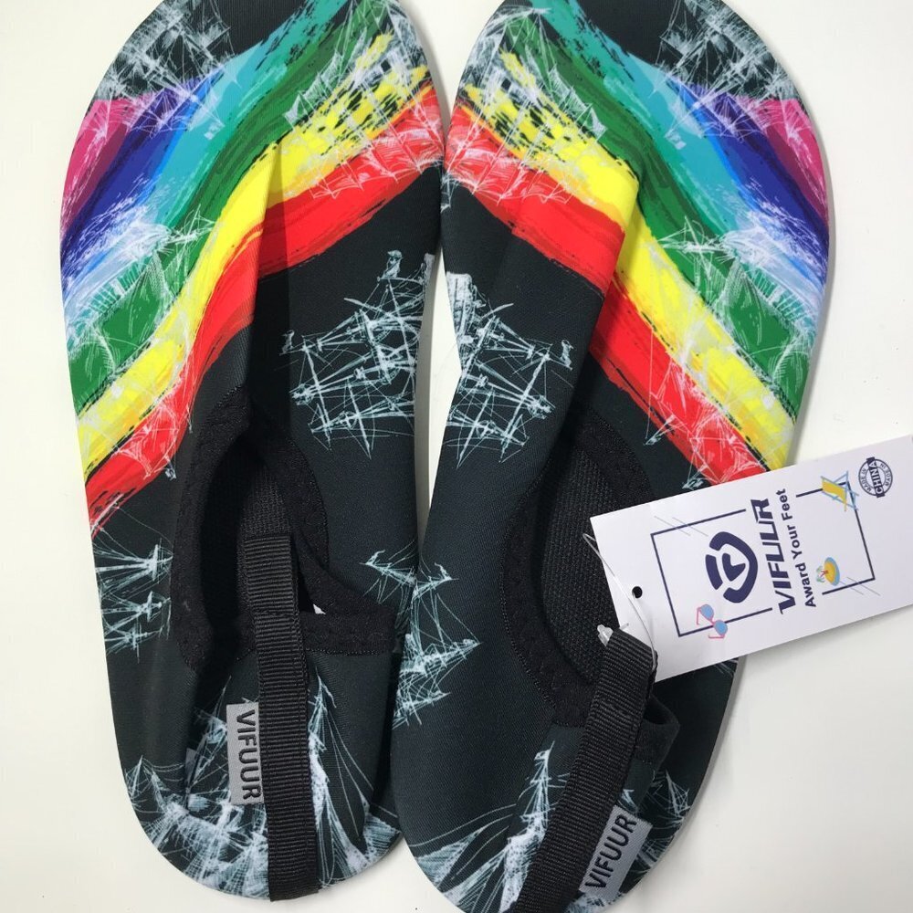NEW in package VIFUUR Water beach sand shoes Rainbow size 40-41 (9.5-10 Women's) - Picture 4 of 8